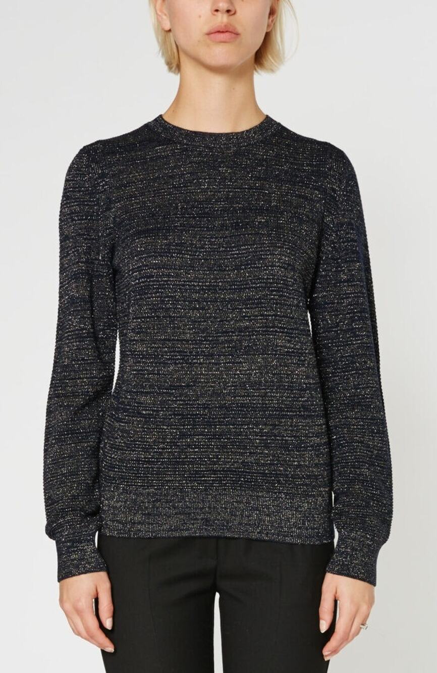 A.P.C. France Rivage Wool Metallic Gunmetal Sweater Knit Top SSENSE XS $245